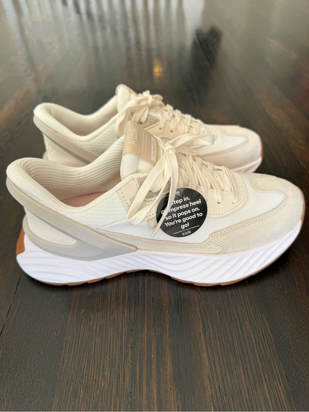 Women’s Neutral Cream Comfort Platform Athletic Sneaker
